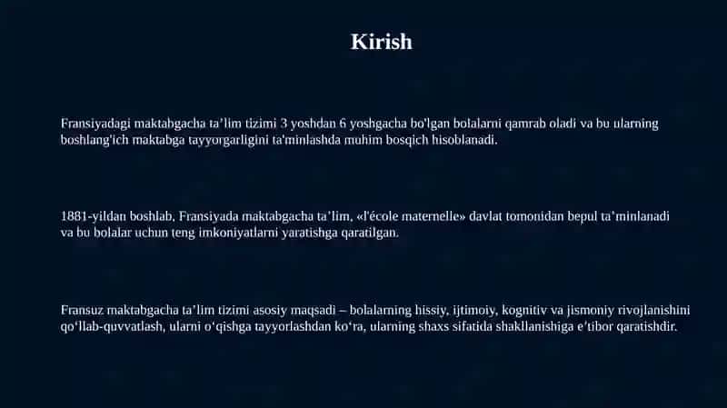 Fransiyada maktabgacha ta'lim tizimi 3