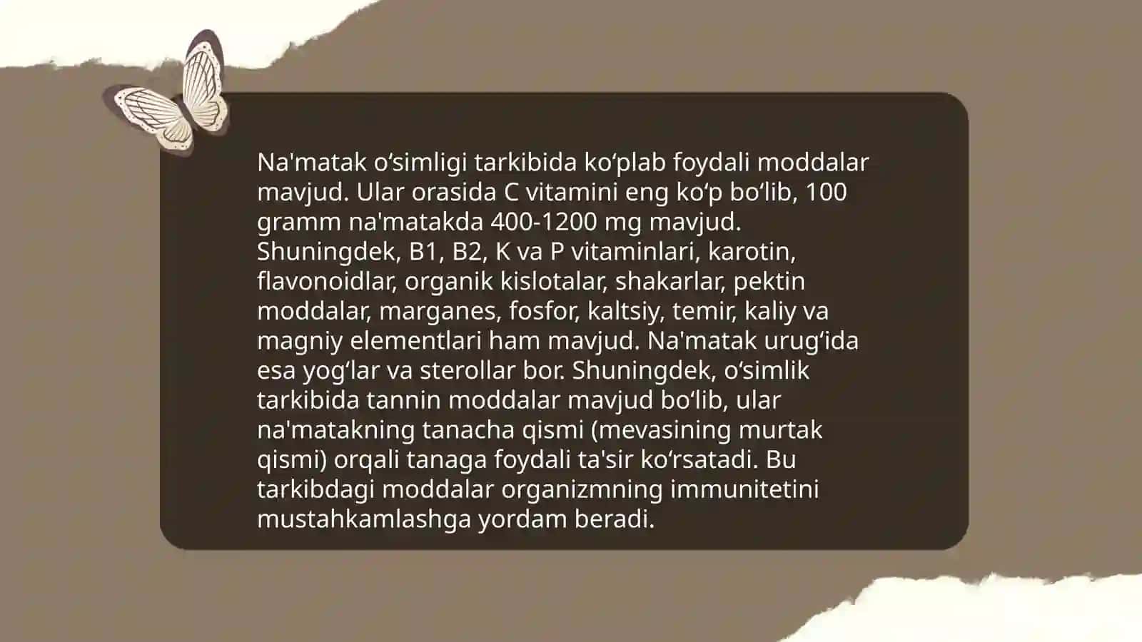 Na‘matak o‘simlik tarkibidagi biologik faol moddalarining tahlili va ularni ajratib olish usullari 3