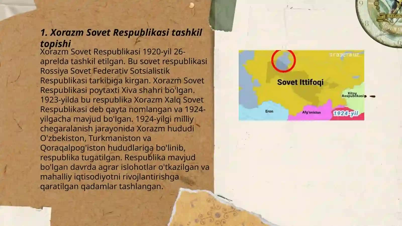 Xorazm sovet respublikasi hamda Buxoro sovet respublikasi tuzulishi 3