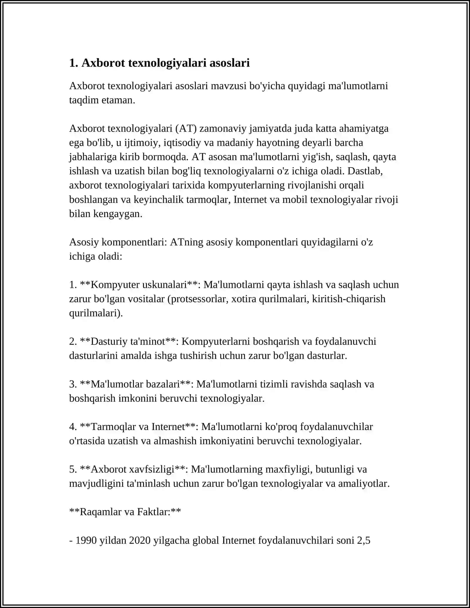 Axborot texnologiyalari asoslari 3
