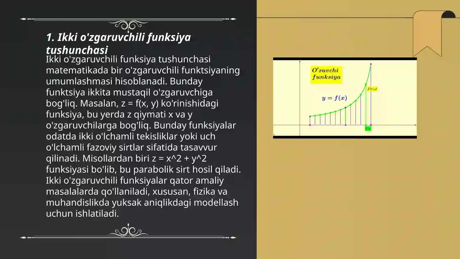 Ikki òzgaruvchili funksiya differensialining geometrik manosi 3