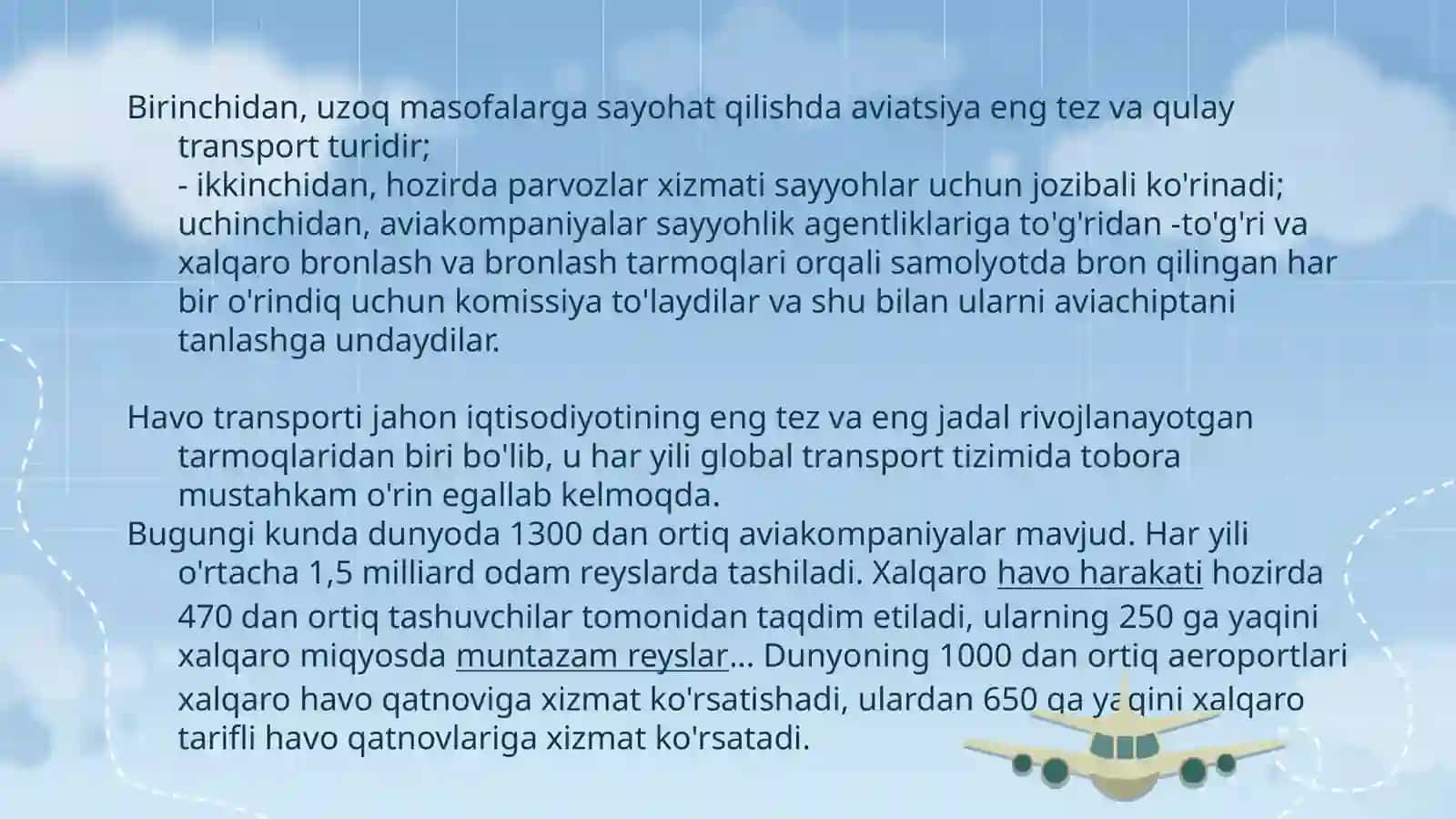 Havo yo’llarida tur marshrut yaratish 3