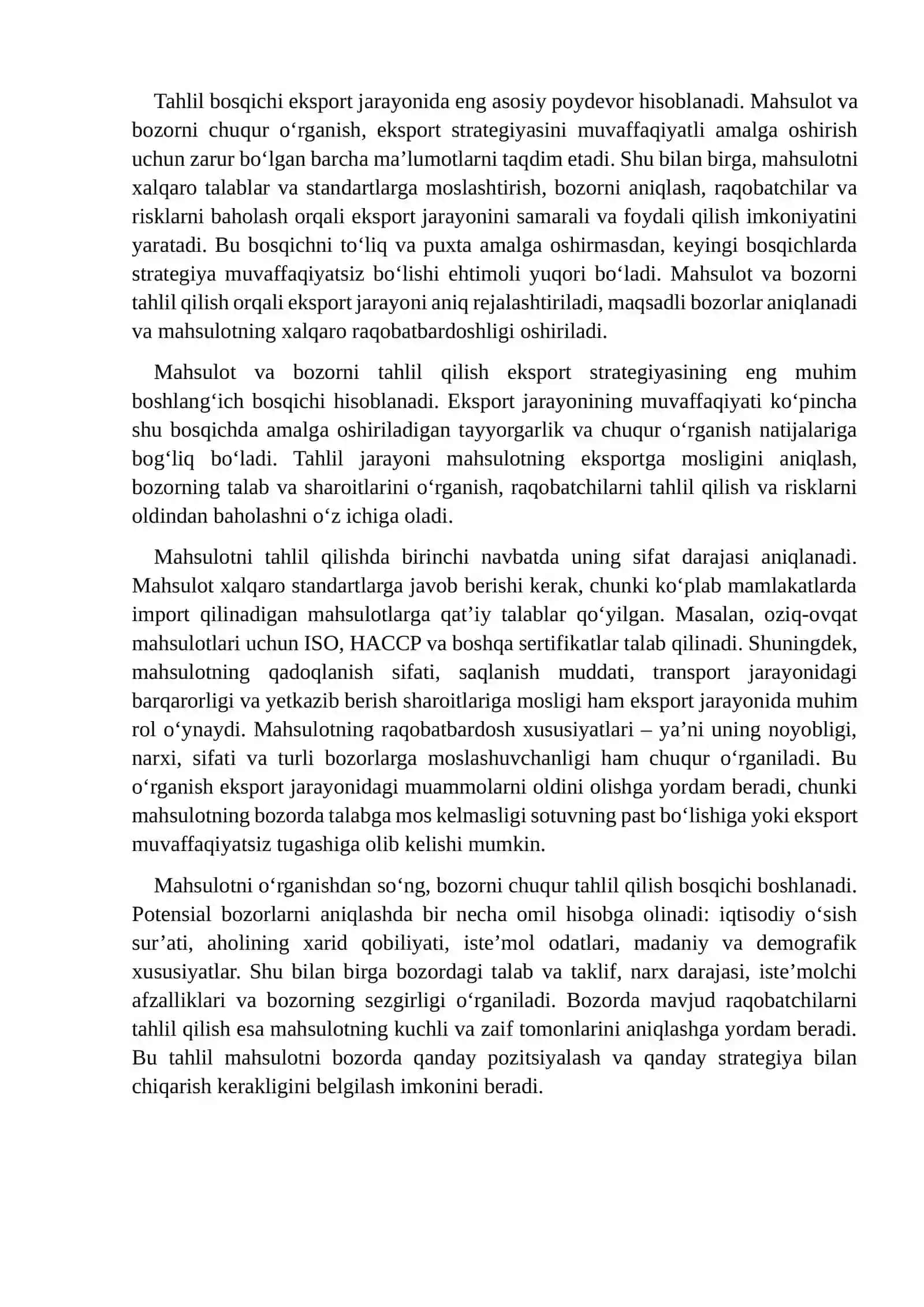 Mahaliy mahsulot eksport strategiyasini ishlab chiqish 3