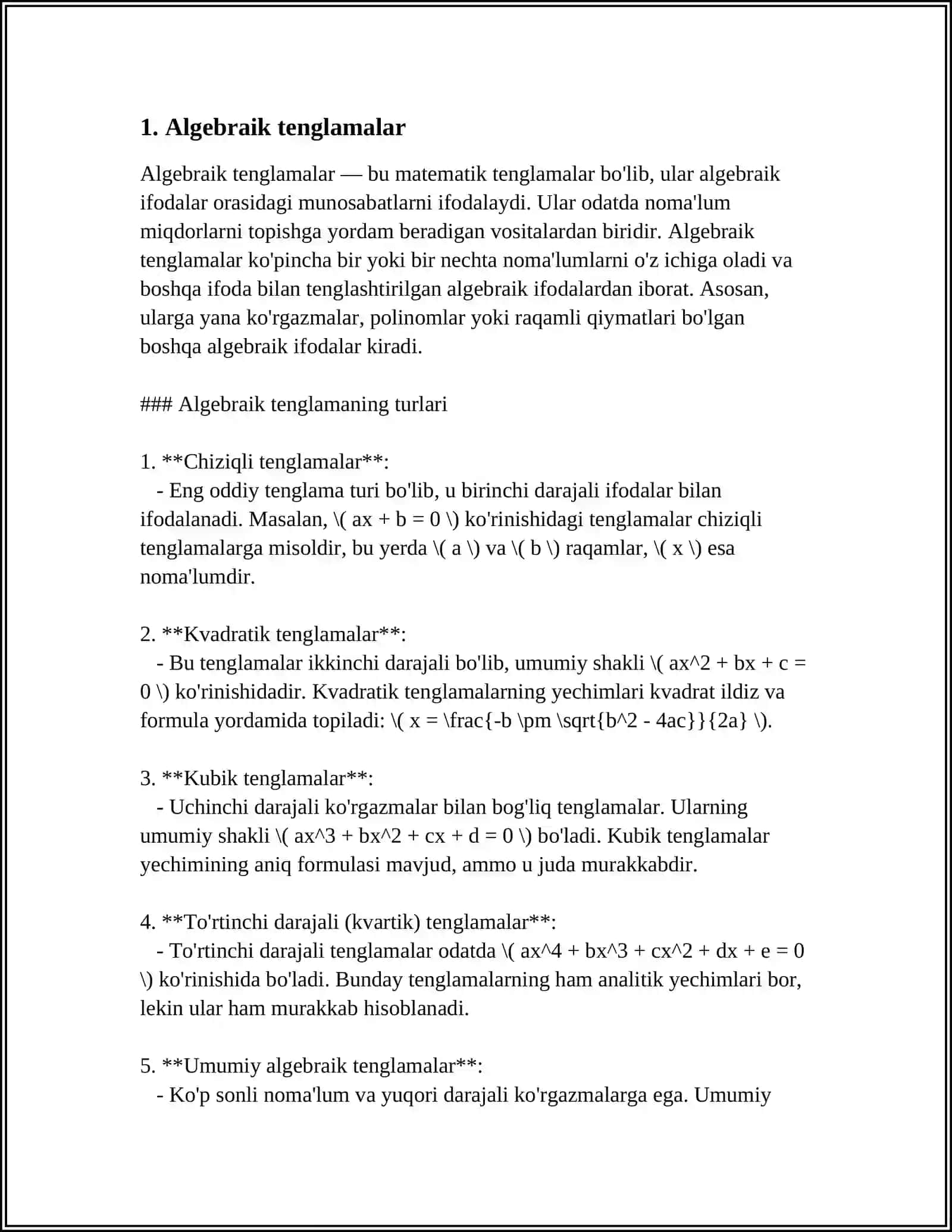 MATEMATIKA 3-MUSTAQIL ISH 3
