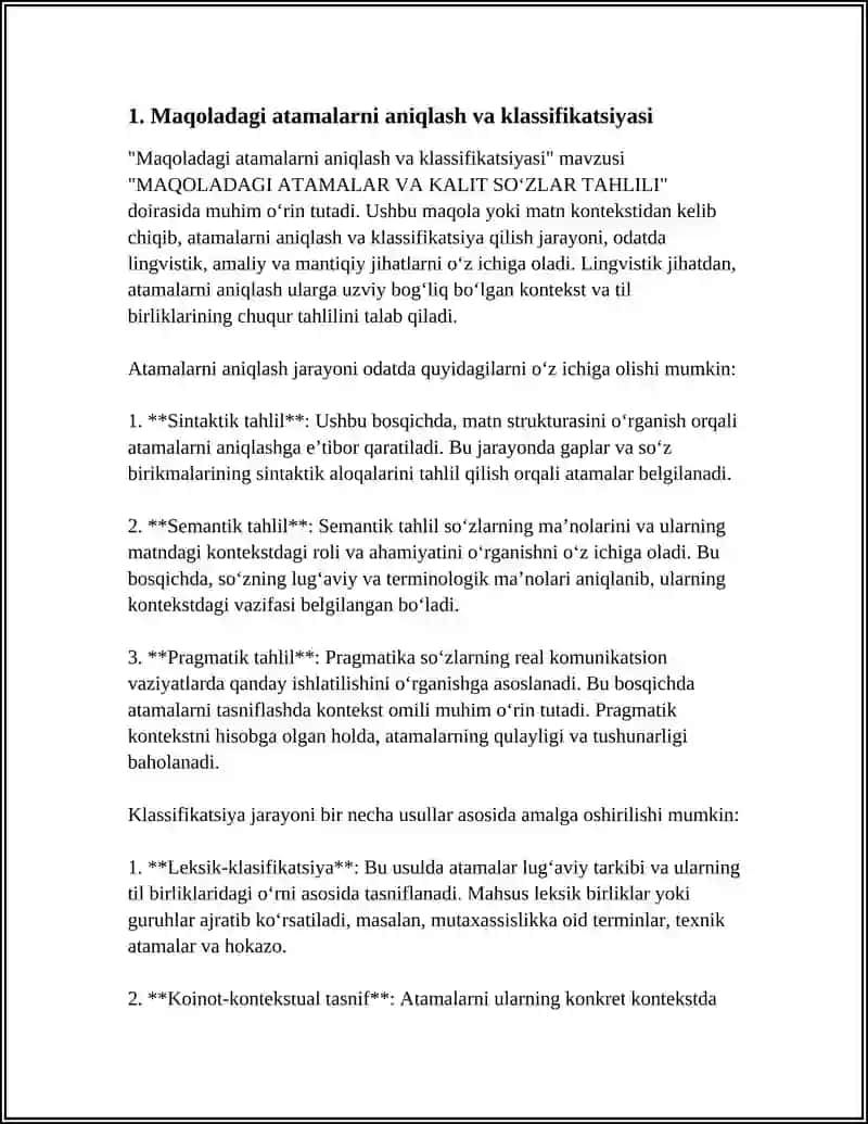 MAQOLADAGI ATAMALAR VA KALIT SOʻZLAR TAHLILI 3