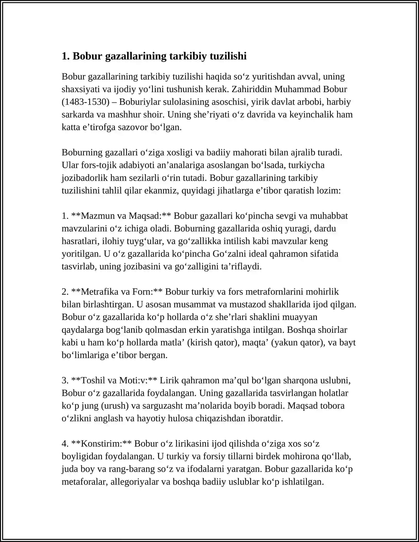 BOBUR G’AZALLARINING VAZN XUSUSUSIYATLARINI O’RGANISH 3