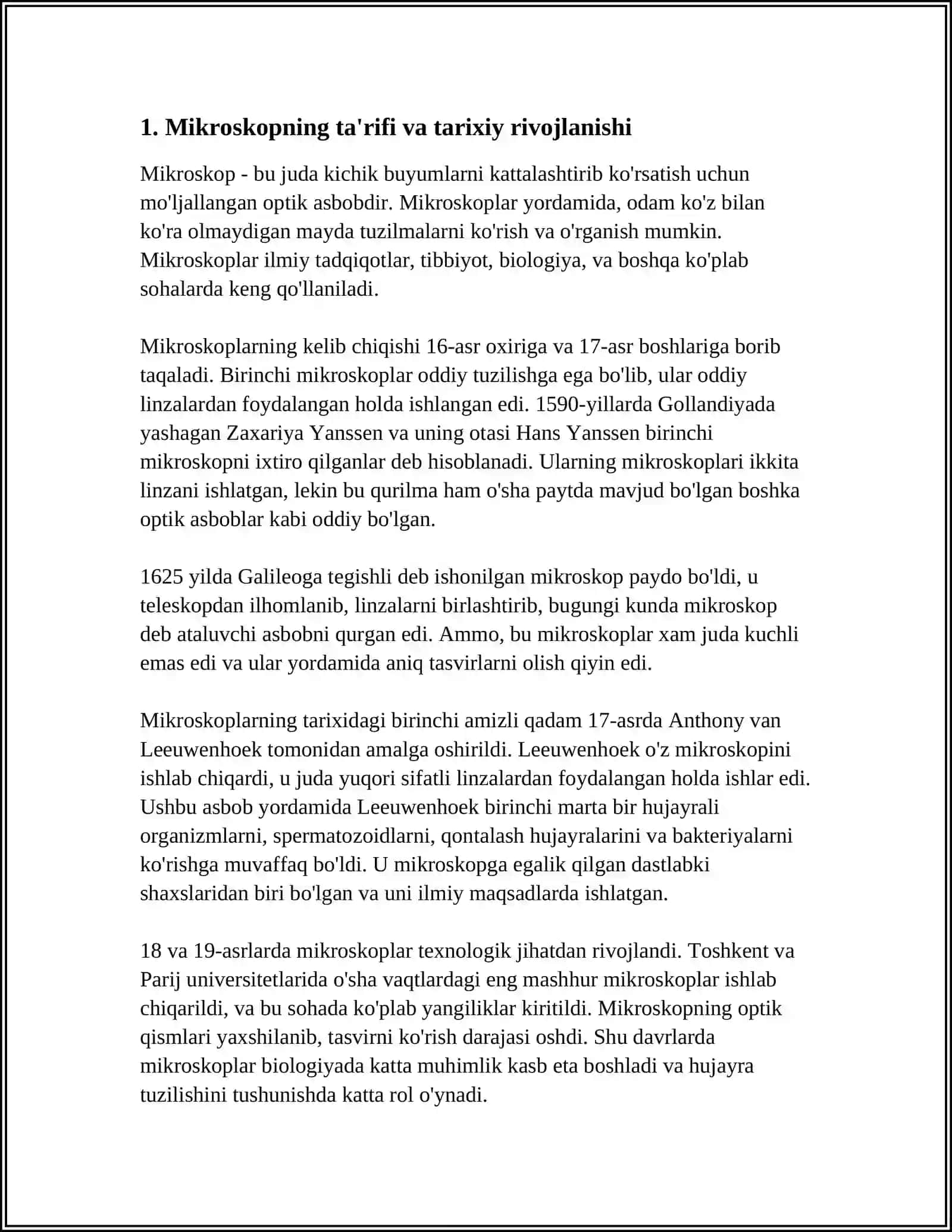 OPTIK ASBOBLAR MIKROSKOP HAQIDA TUSHUNCHA 3