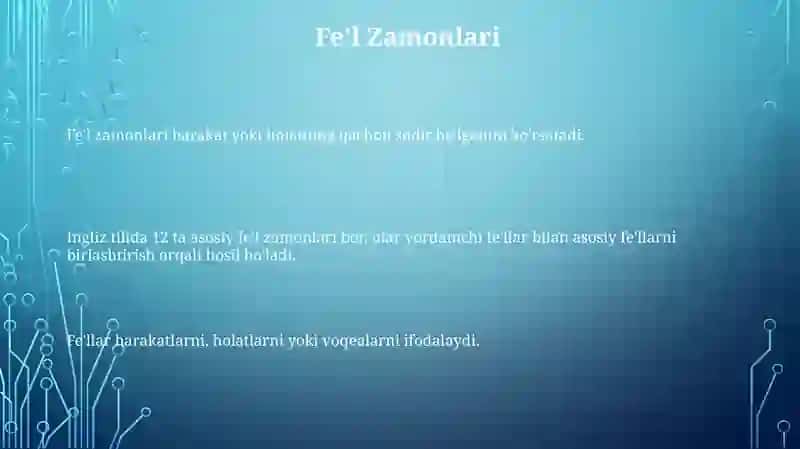 Fe'l Zamonlari 3