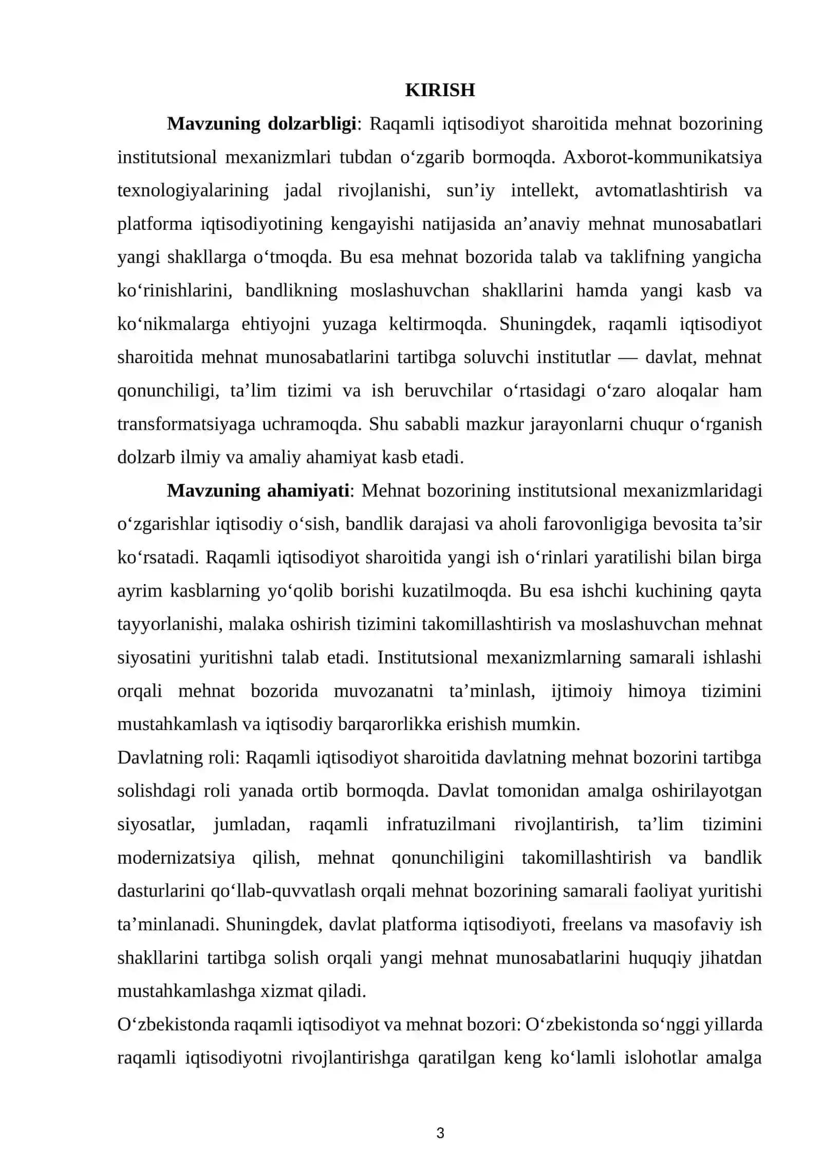 Raqamli iqtisodiyotda mehnat bozorining institutsional mexanizmlari qanday o‘zgaradi? 3
