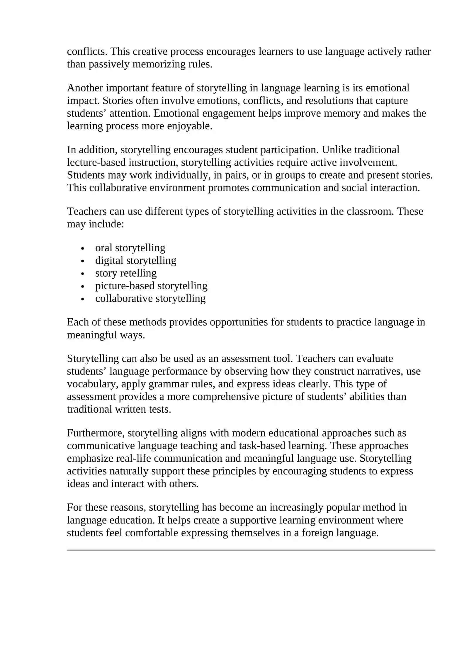 The Use of Storytelling as an Assessment Method in School English Programs 3