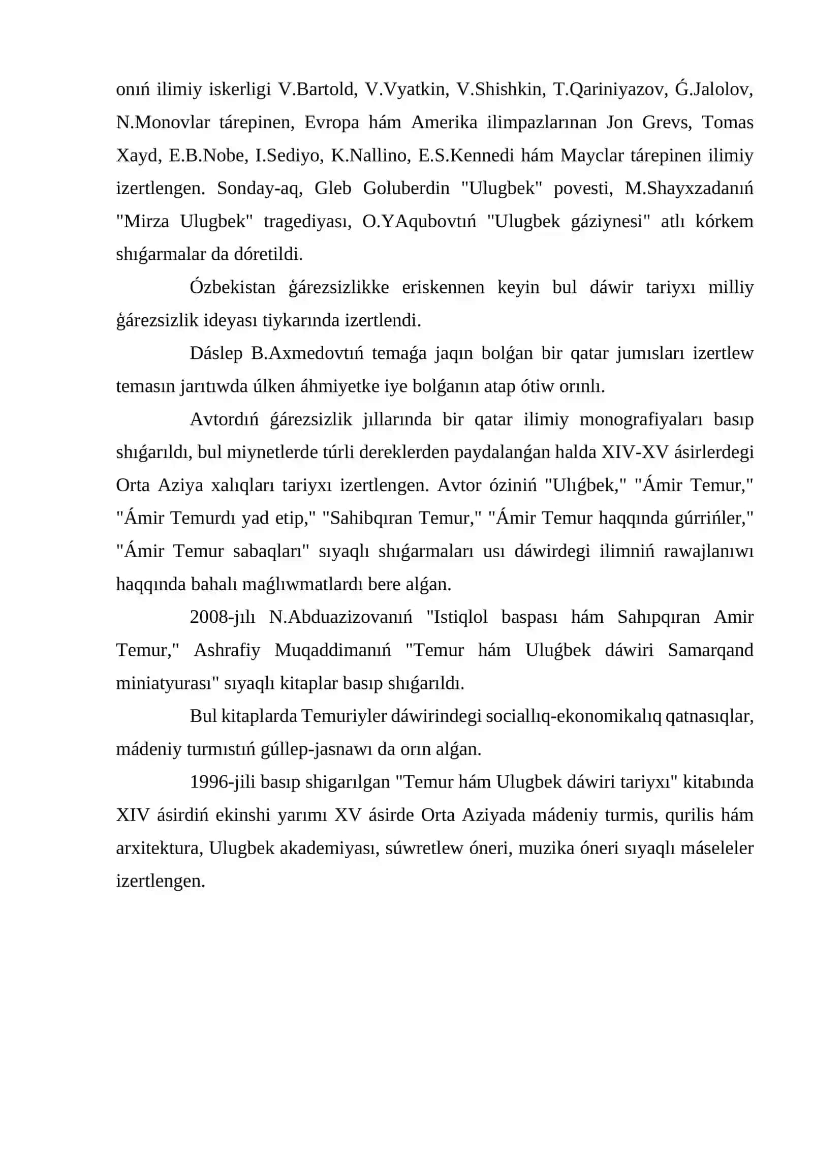 IX-XII ásirlerde mámleketimiz aymaǵında júz bergen mádeniy oyanıw (Renessans).Ullı oyshıllardıń dúnya civilizaciyasına qosqan úlesi 3