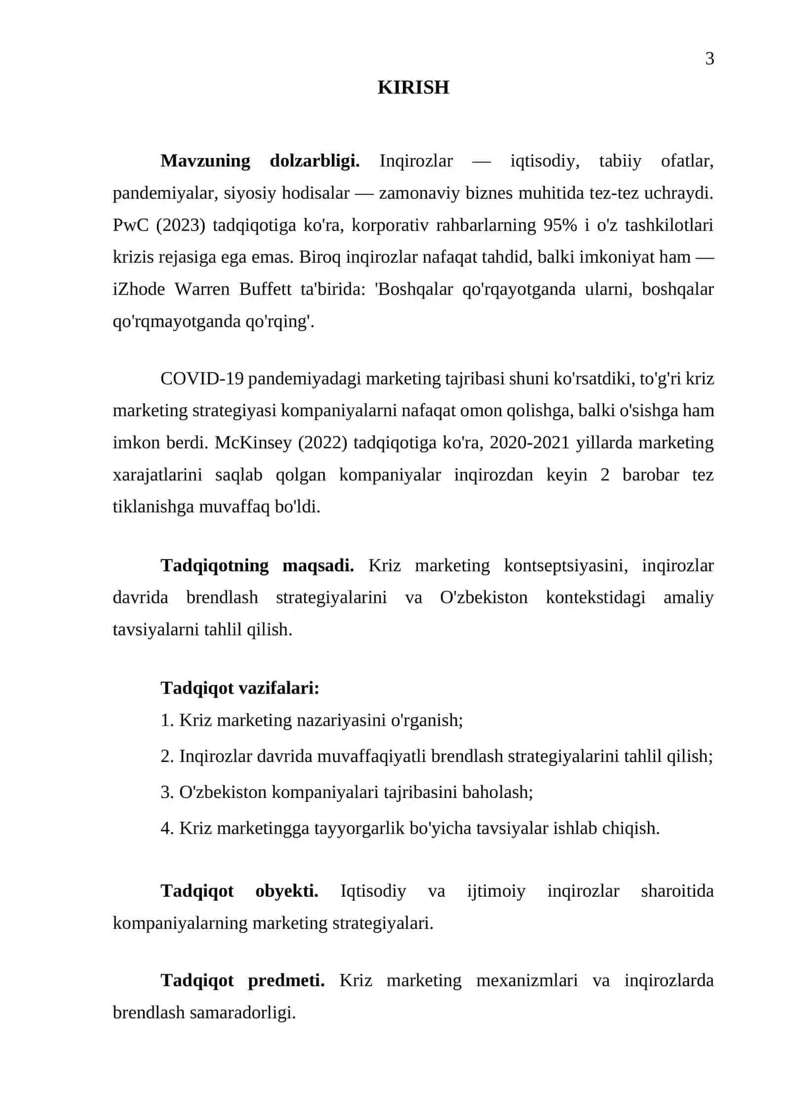 "Kriz marketing: inqirozlar davrida brending" 3