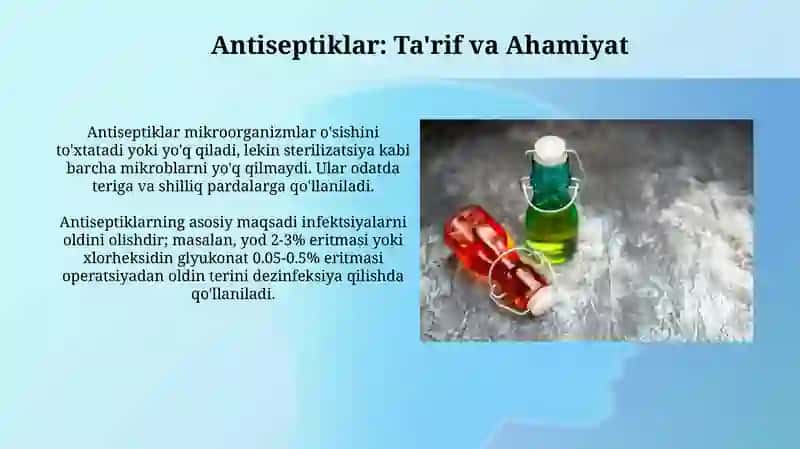 Kimyoviy va biologik antiseptiklar guruxlari va turlari 3