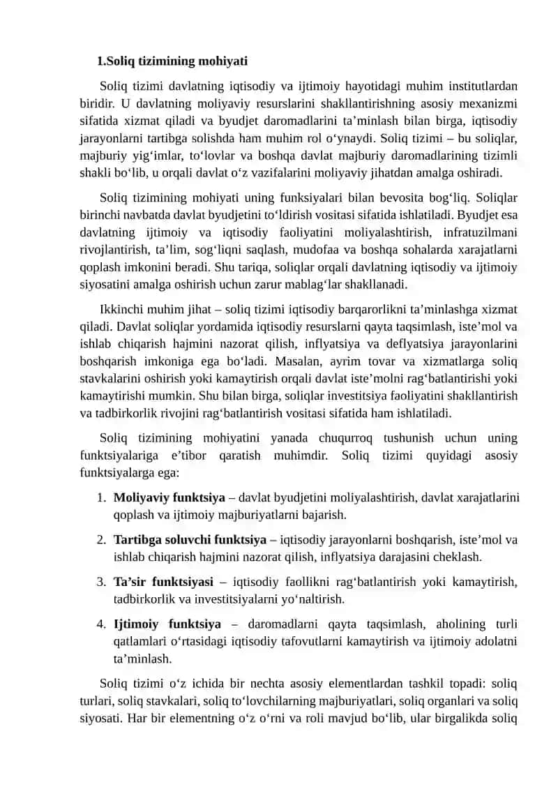 Soliq tizimini iqtisodiy tahlil qilish samaradorlik va tasiri 3