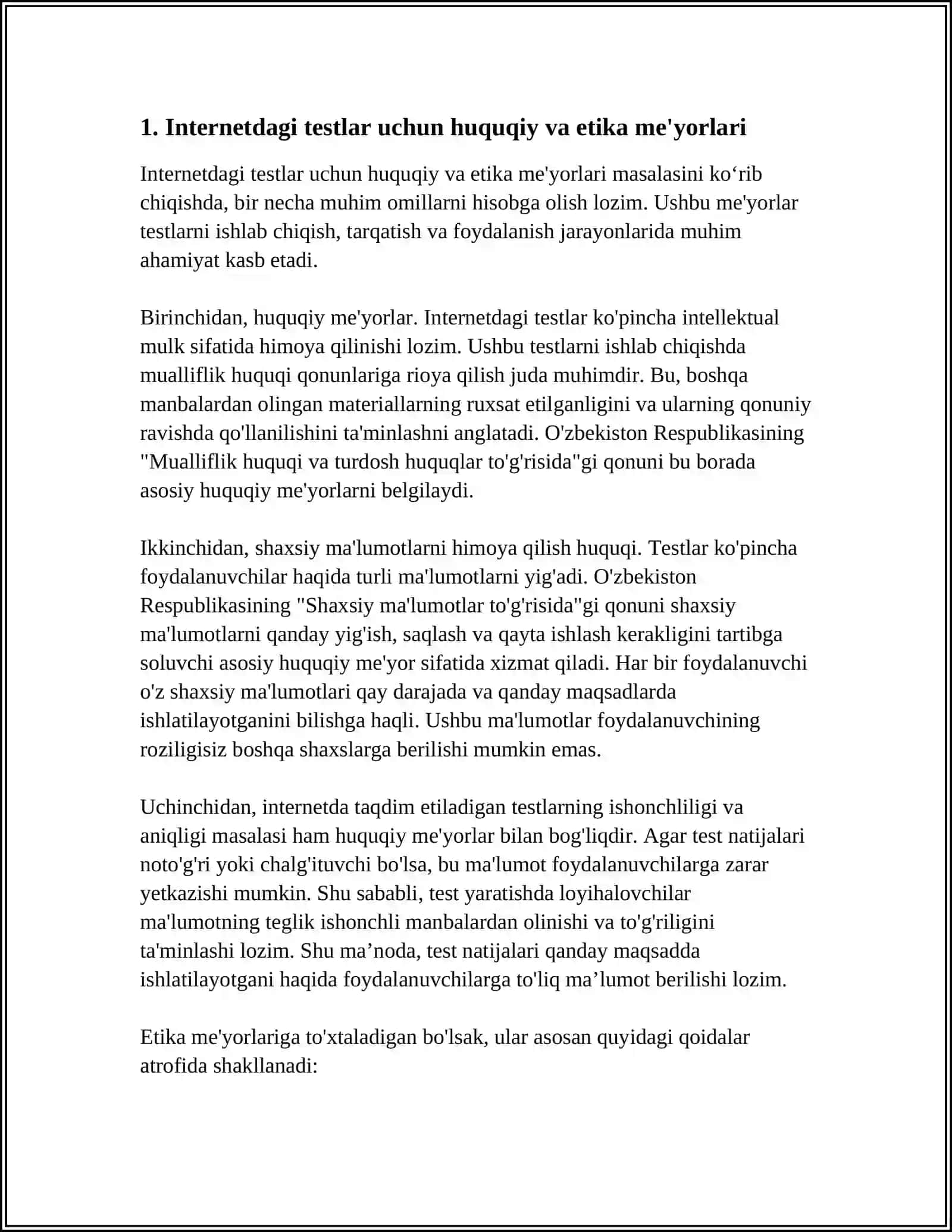 INTERNETDAGI TESTLAR: YANGI MUAMMOLARI VA ISTIQBOLLARI 3