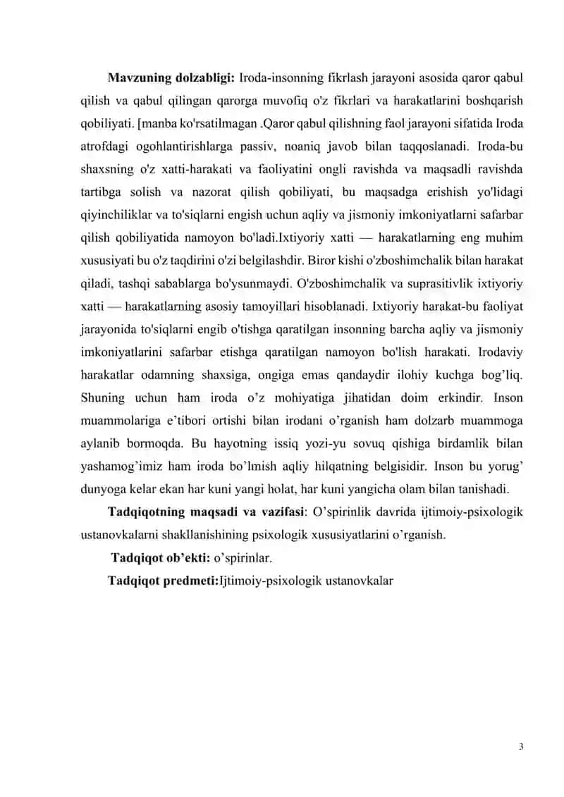 O’smirlarda deviant xulq-atvor shakillanishida oilaviy nizolarning ta‘siri 3