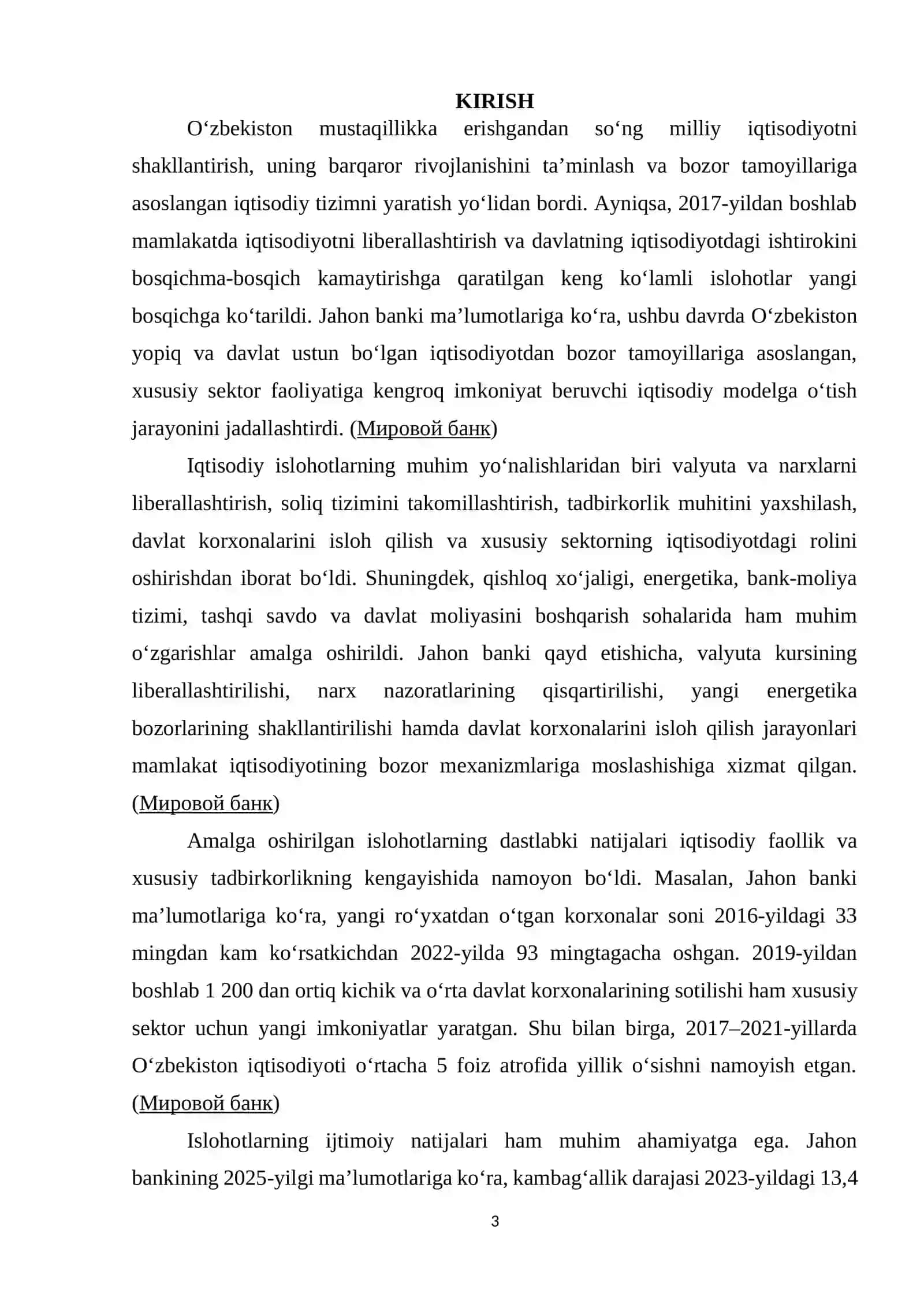 Mavzu: O‘zbekistonda iqtisodiy islohotlarning asosiy yo‘nalishlari va ularning natijalari 3
