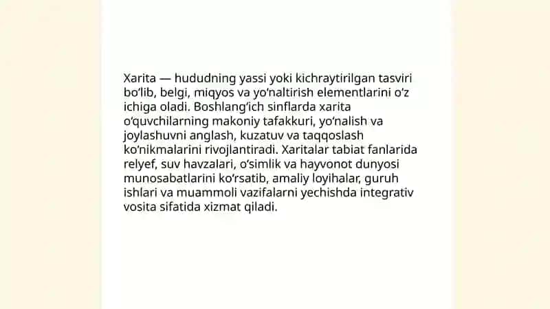 Xaritalar bilan ishlashni oʻrganish 3
