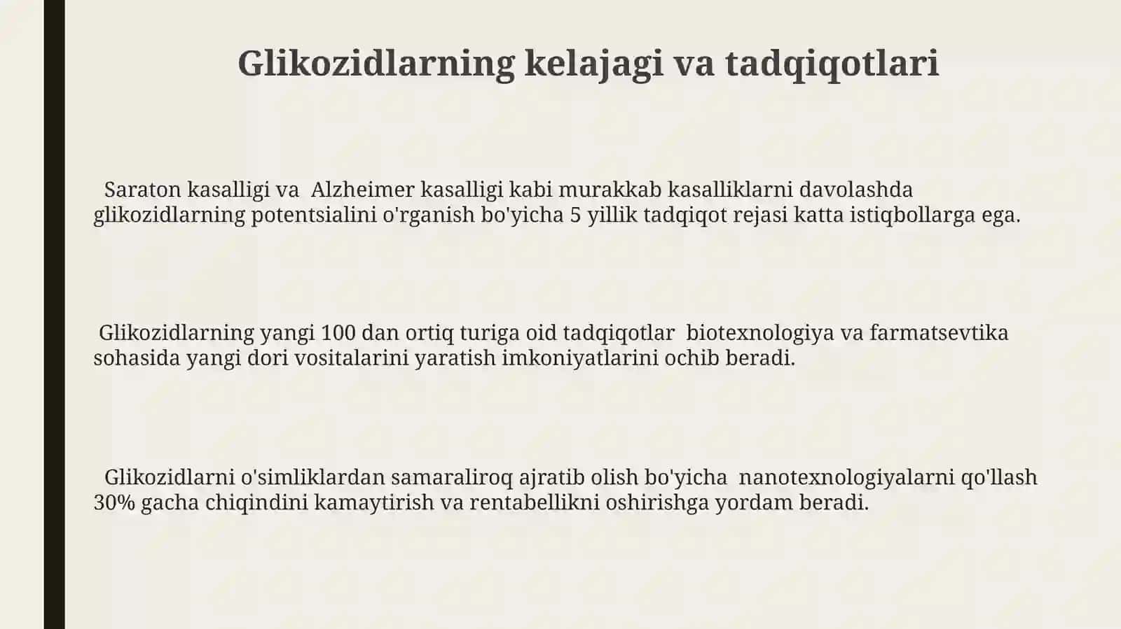 Glyukozidlar: turlari, olinishi va tibbiy ahamiyati 3
