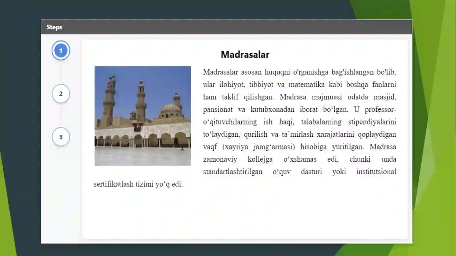 Musulmon renesansi tushunchasi va uning vujudga keltirgan tarixiy sharoit 3