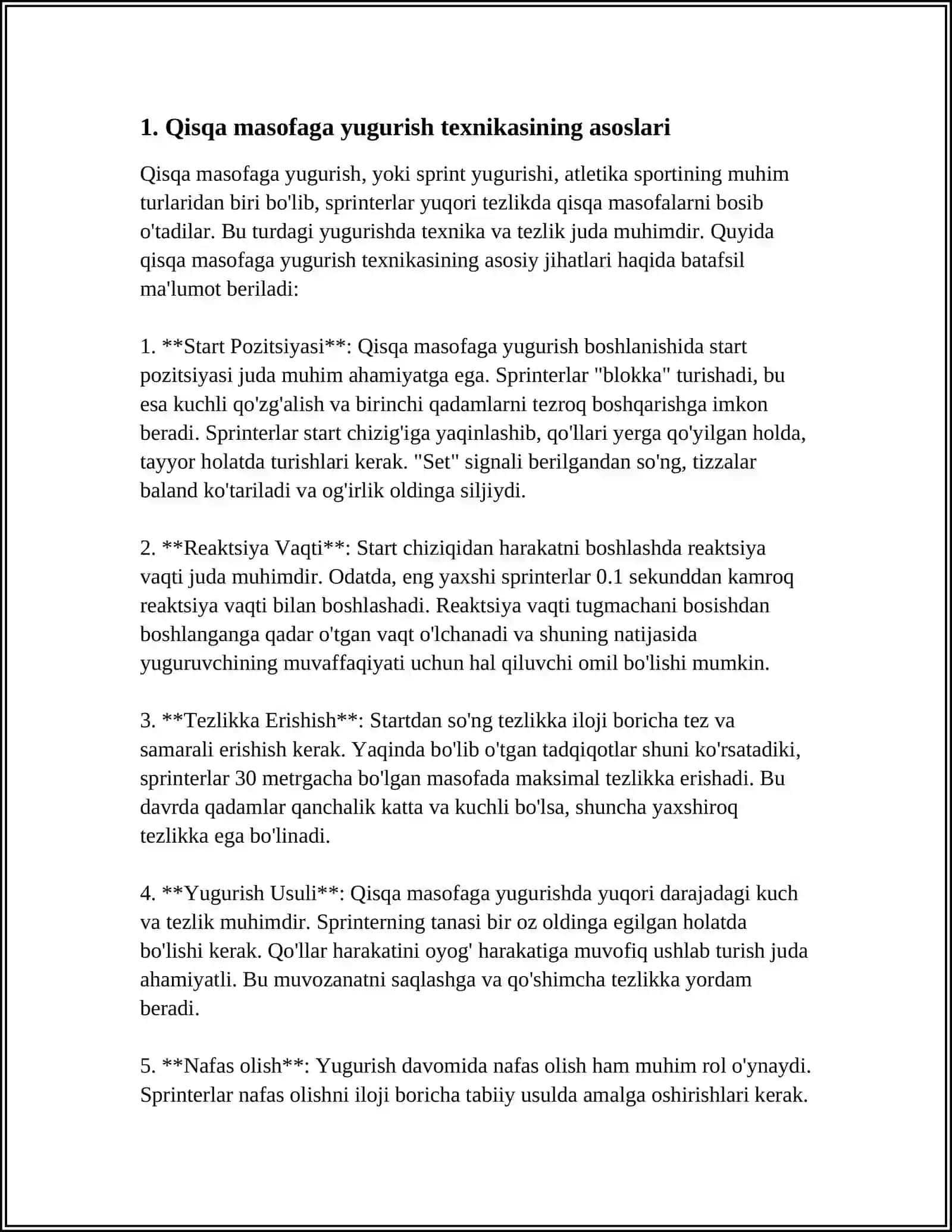 QISQA MASOFAGA YUGURISH TEXNIKASINI O'RGATISH METODLARI 3
