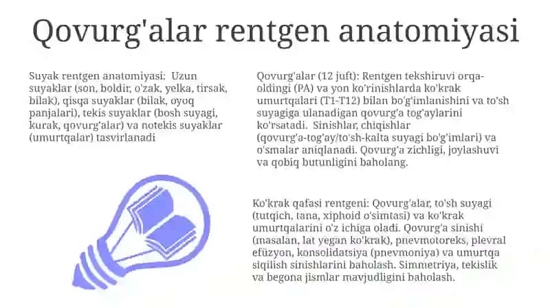 Qovurg'alar rentgen anatomiyasi 3