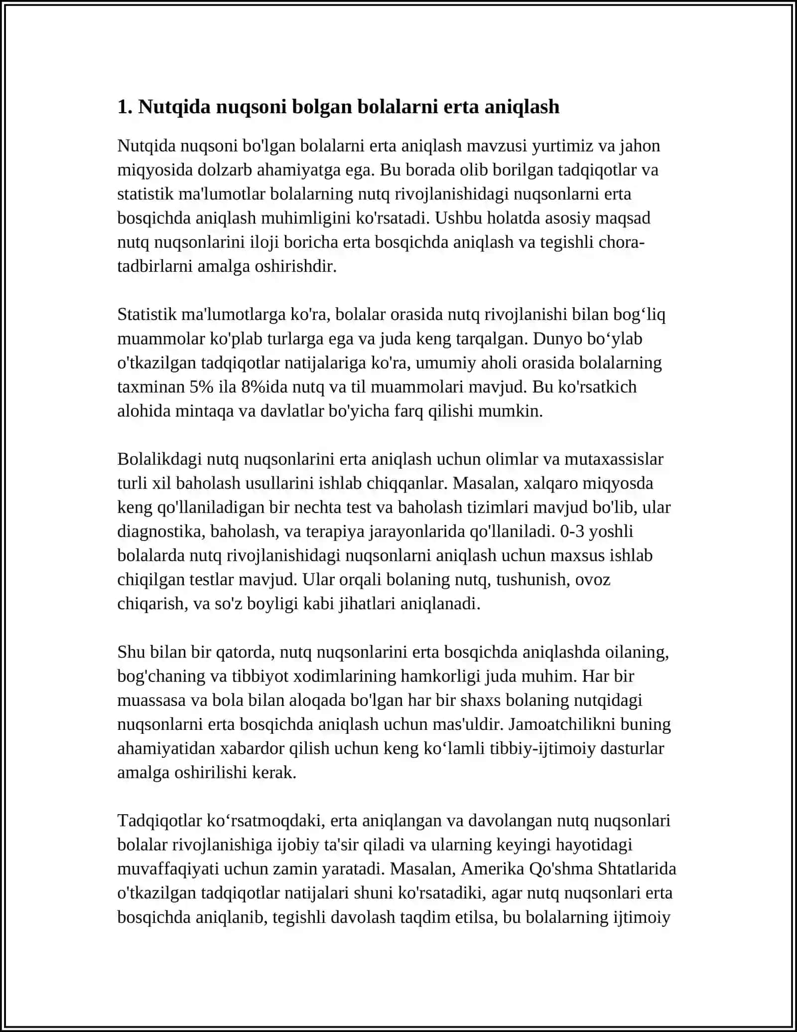 NUTQIDA NUQSONI BOLGAN BOLALAR BILISH JARAYONLARI DIOGNASTIKASI 3