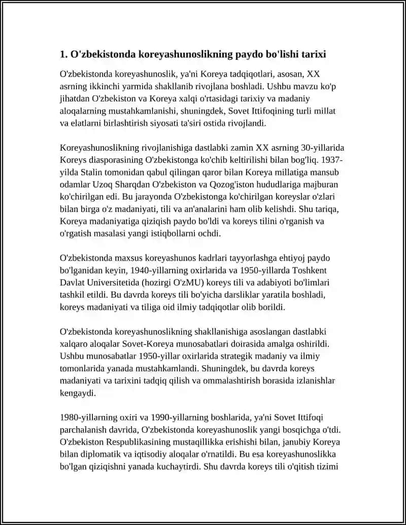 O'ZBEKISTONDA KOREYASHUNOSLIKNING PAYDO BO'LISHI VA RIVOJLANISHI 3