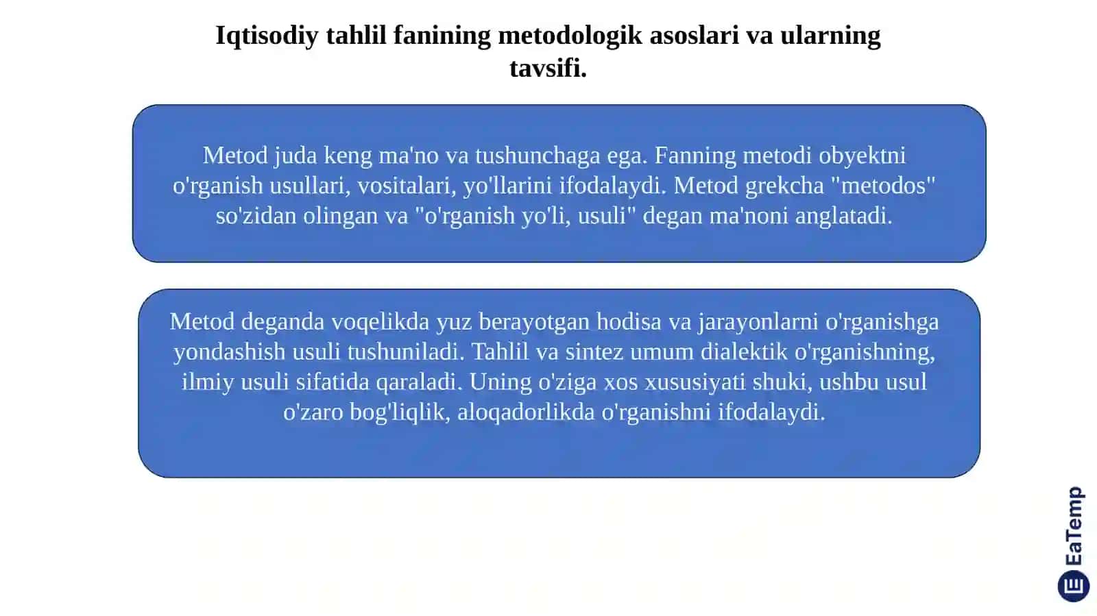 IQTISODIY TAHLILNING METODI VA USULLARI 3