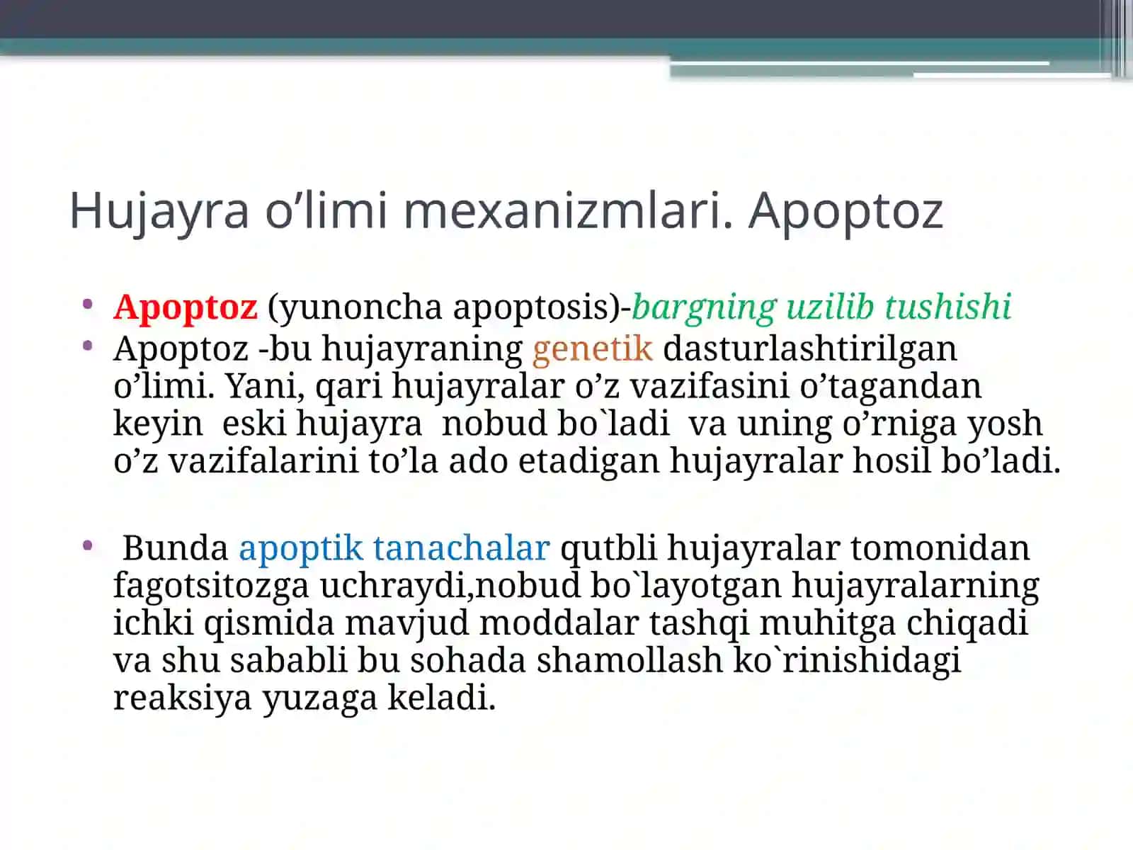 Apoptoz mexanizmlari 3