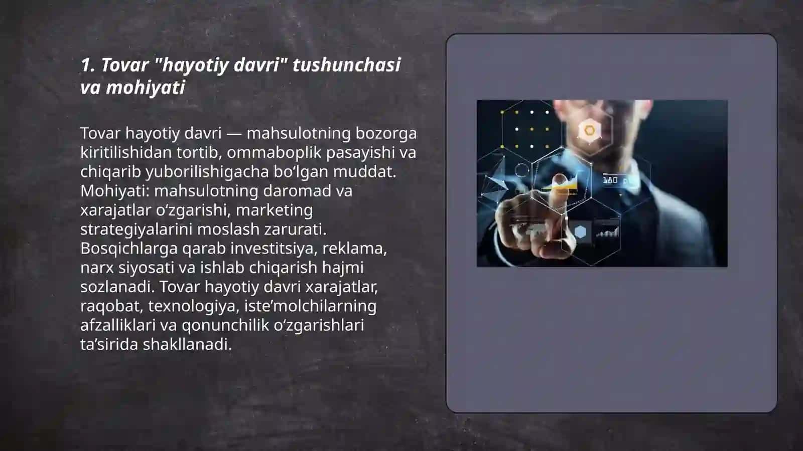 Tovar "hayotiy davri" va uning bosqichlari 3