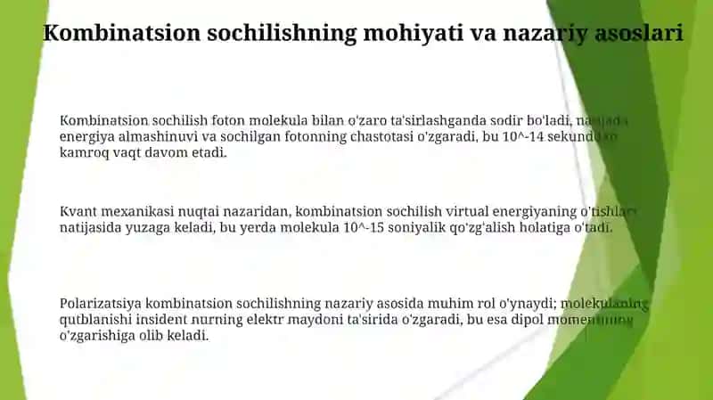 Yorug'likning kombinatsion sochilishi 3