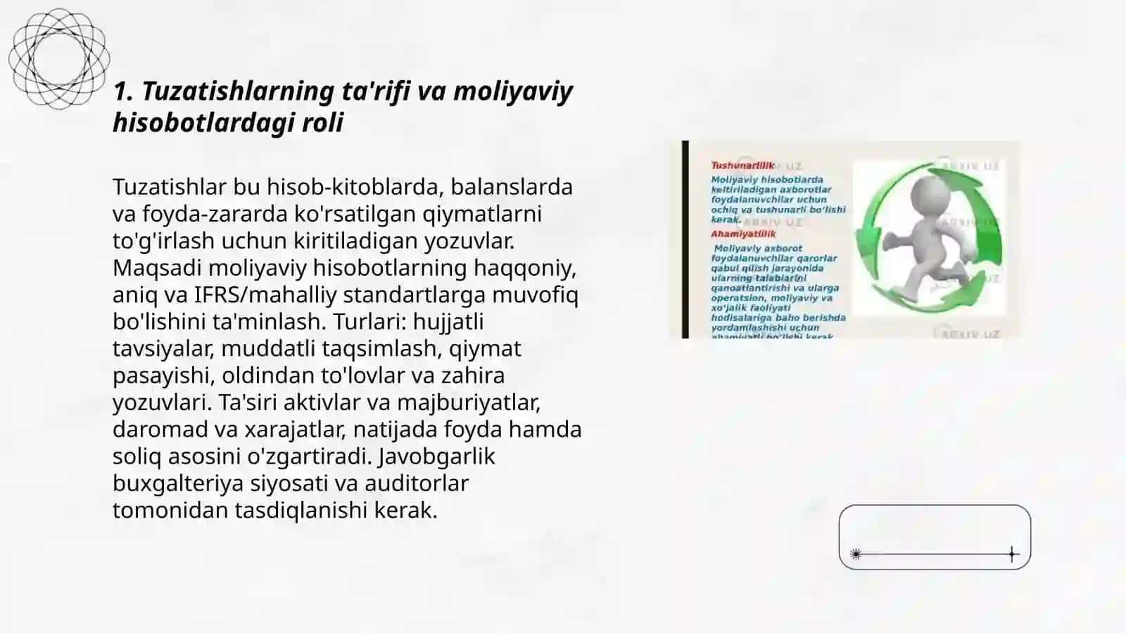 Moliyaviy hisobotlarni tuzatishlar kiritishning mazmun va mohiyati 3