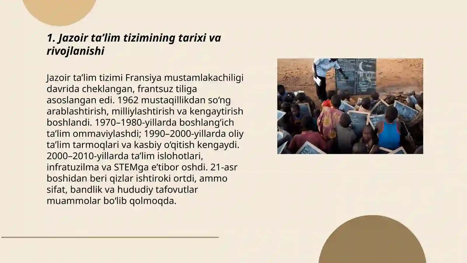 Jazoir ta’lim tizimi 3