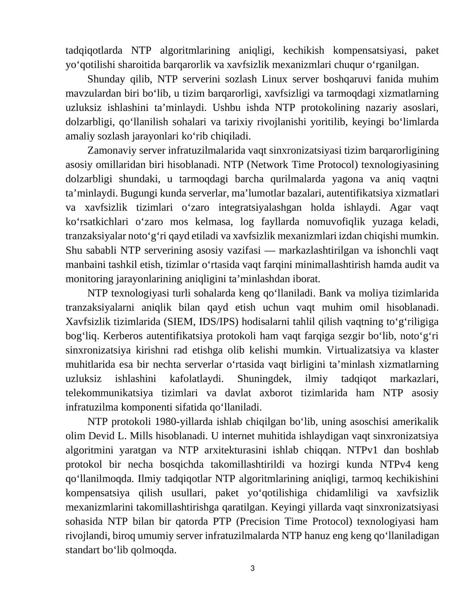 NTP serverini sozlash 3