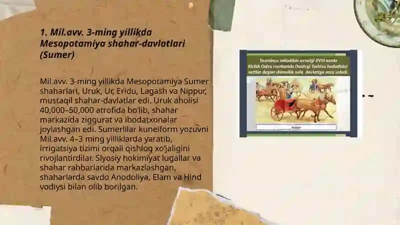 Mil.avv. 3-ming yillikda Mesopotamiya shahar-davlatlari (Sumer) 3