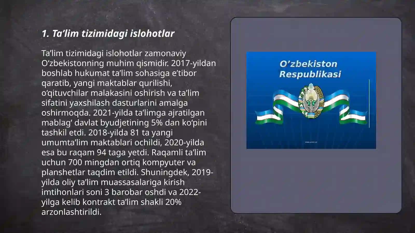 Taʼlim tizimidagi islohotlar 3