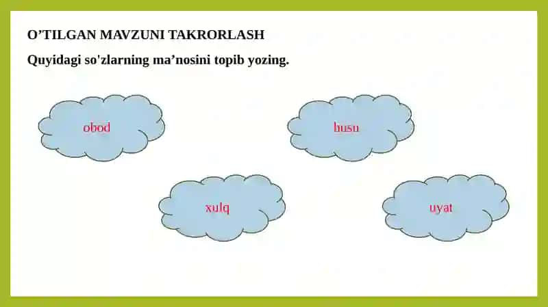 Harf birikmasi bilan ifodalanadigan undoshlar 3