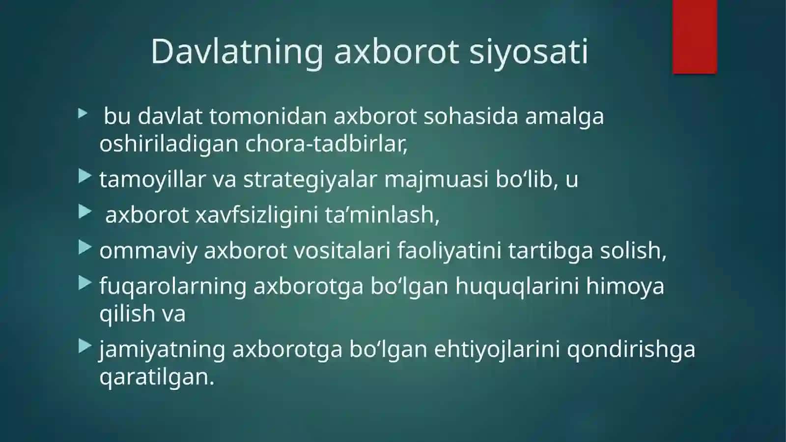 Davlatning axborot siyosati 3