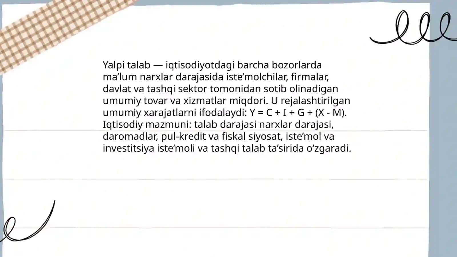 Yalpi talab 3
