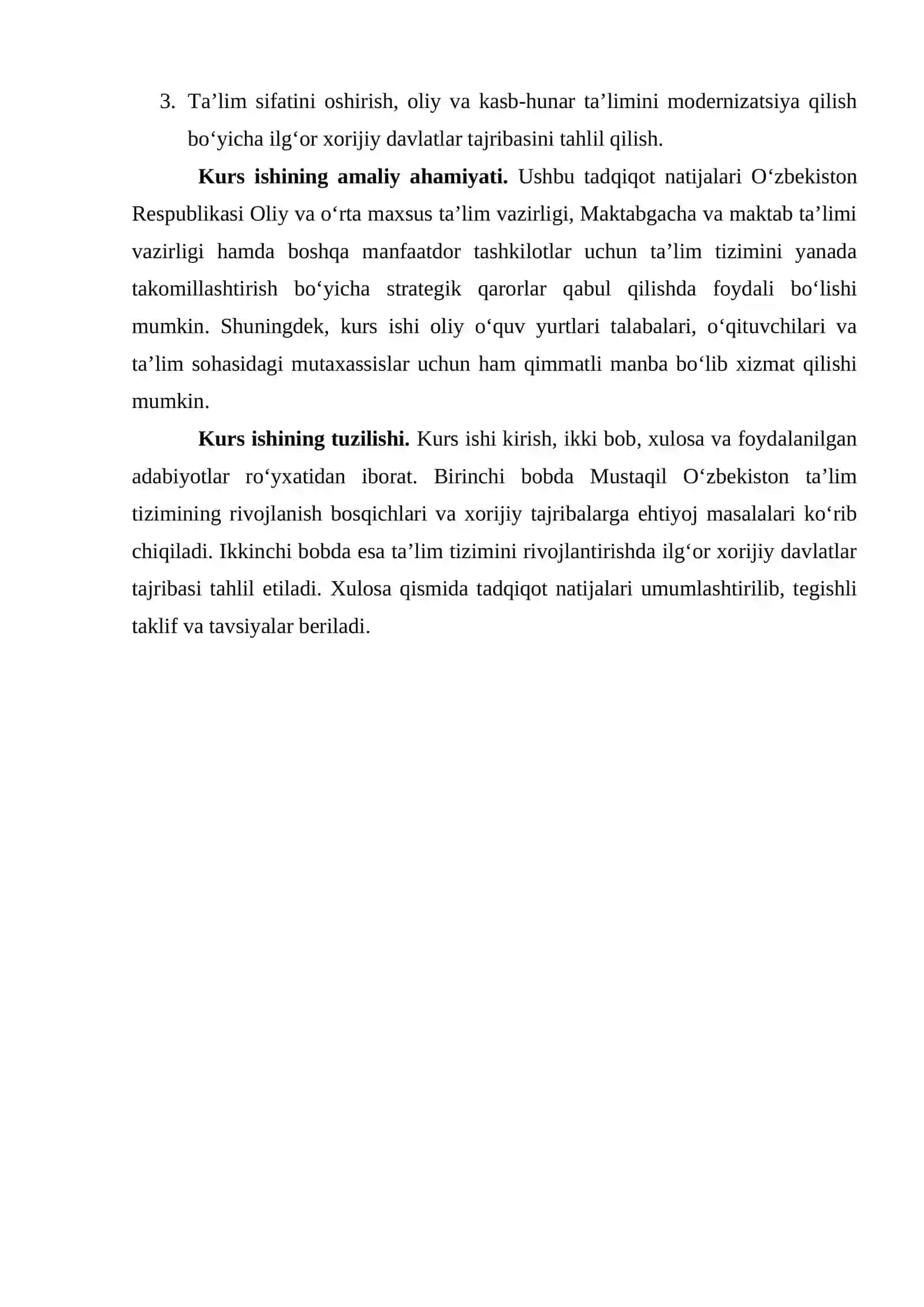 MUSTAQIL O’ZBEKISTON RESPUBLIKASIDA TA’LIM TIZIMINI RIVOJLANISHIDA XORIJIY TAJRIBALAR 3
