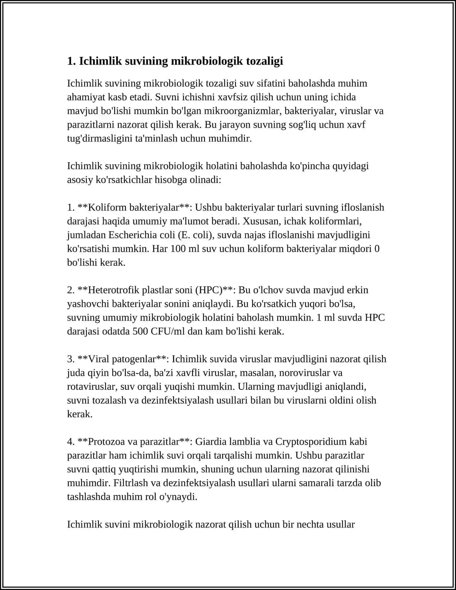 ICHIMLIK SUVIGA BÕLGAN GIGIYENIK TALABLAR 3