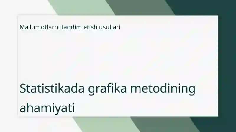 Statistikada grafika metodi 3
