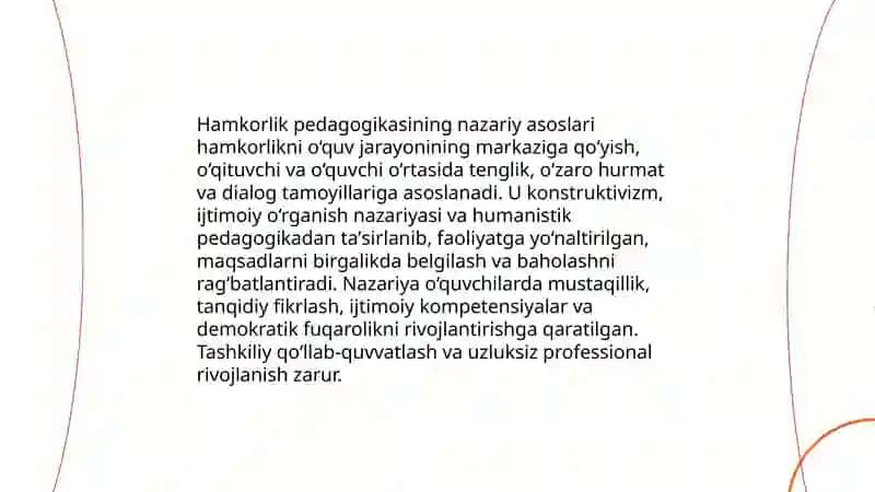 Hamkorlik pedagogikasining kontseptual g‘oyalari 3