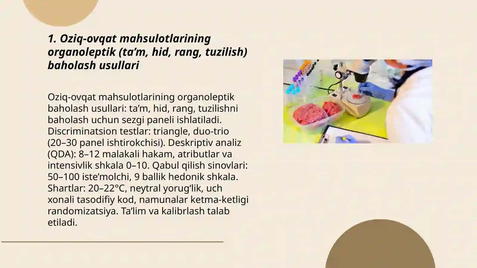 Ozig-ovgat mahsulotlarining to la sifatliligini tekshirish 3