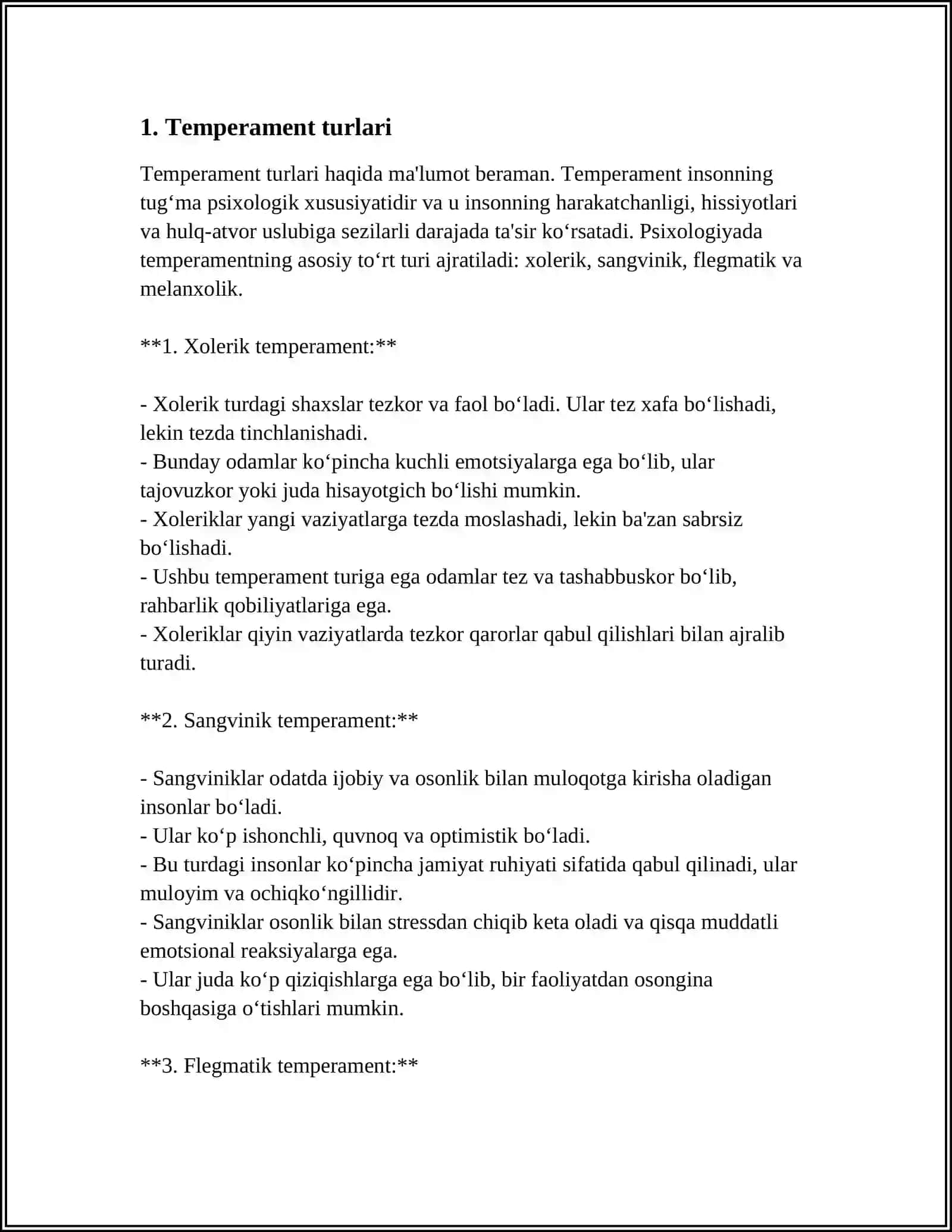 TEMPERAMENT 3