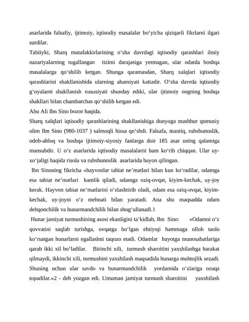 Sharq mutafakkirlarining iqtisodiy ta’limoti 3