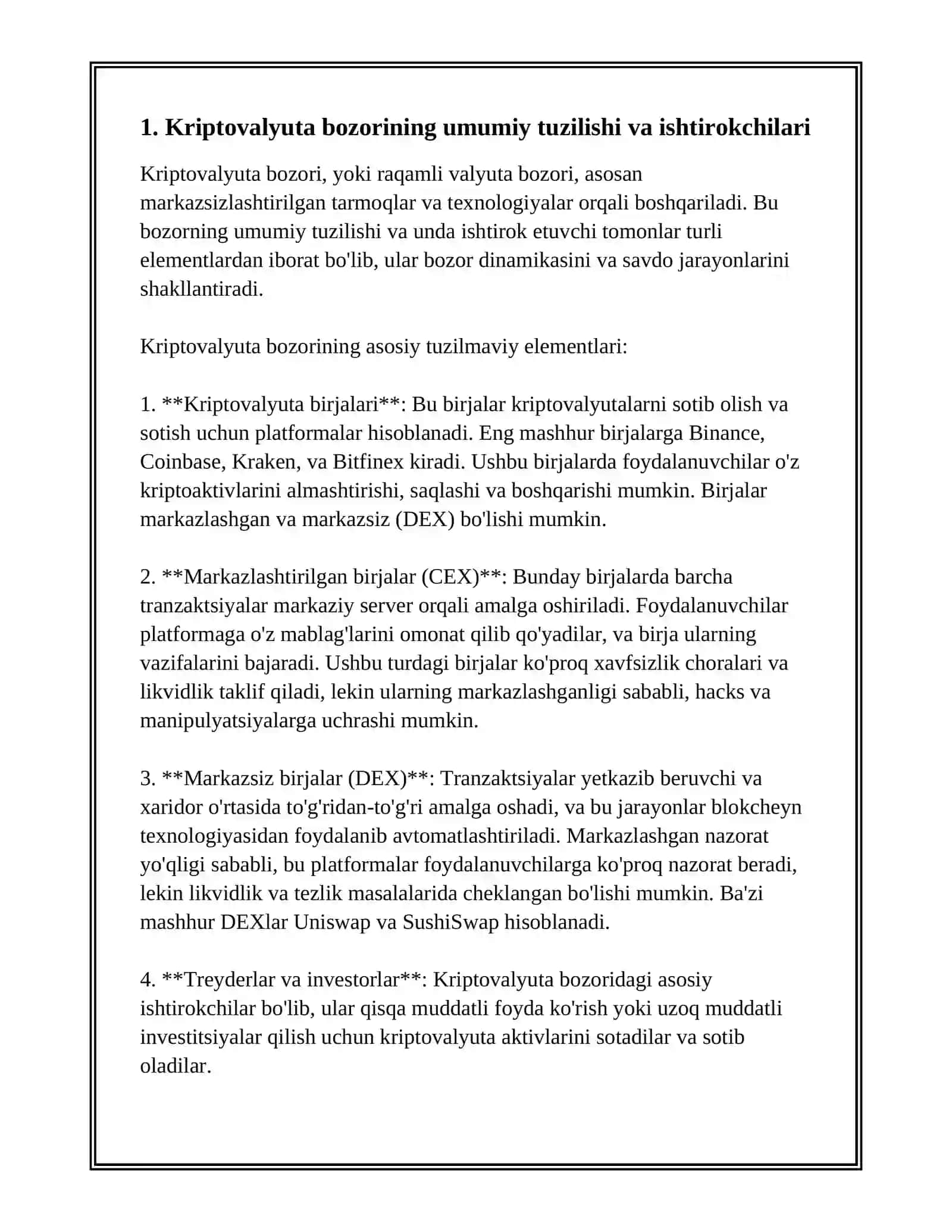 KRIPTOVALYUTA SAVDO JARAYONLARI VA BOZOR DINAMIKASI 3