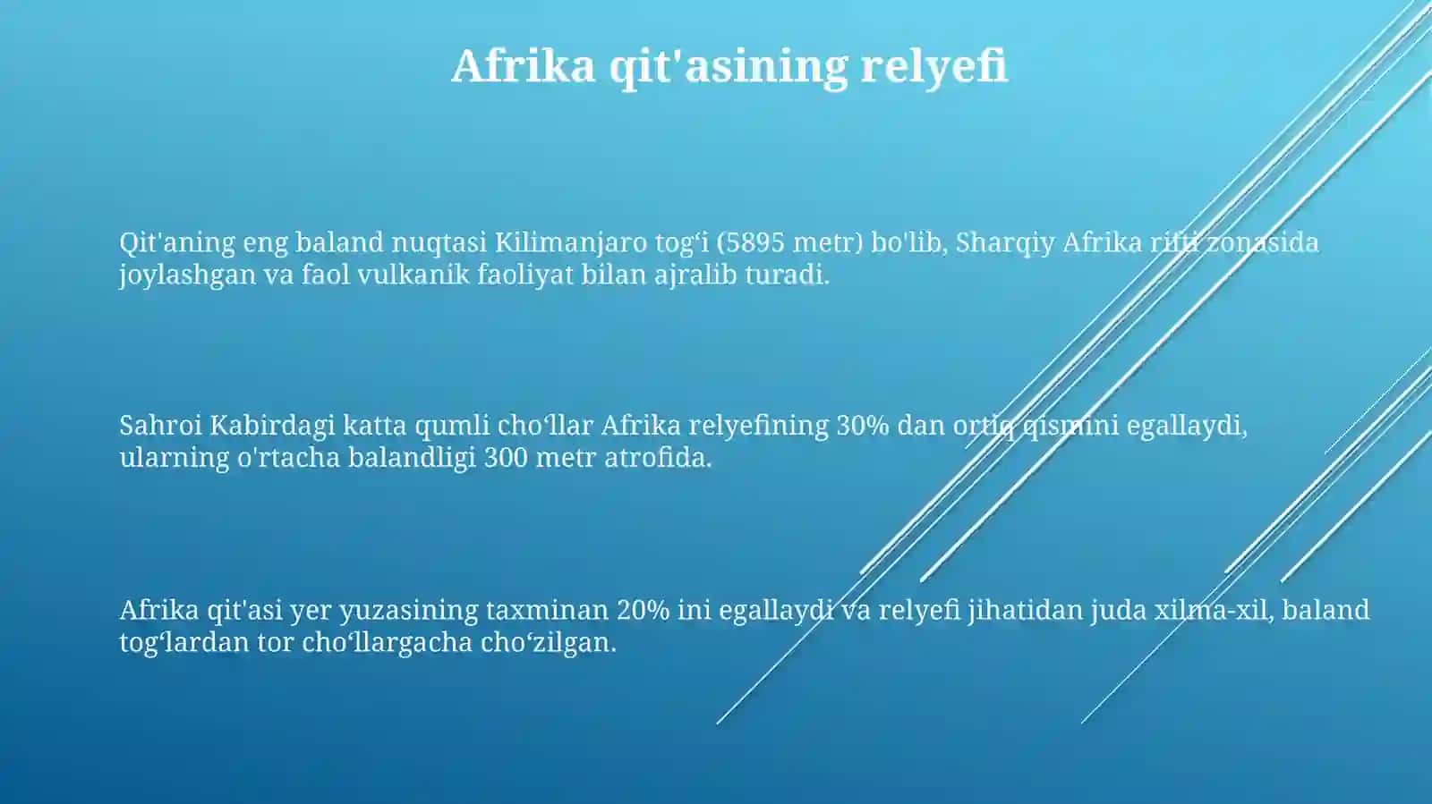 Afrika materigi geografik joylashuvi va chegaralari 3