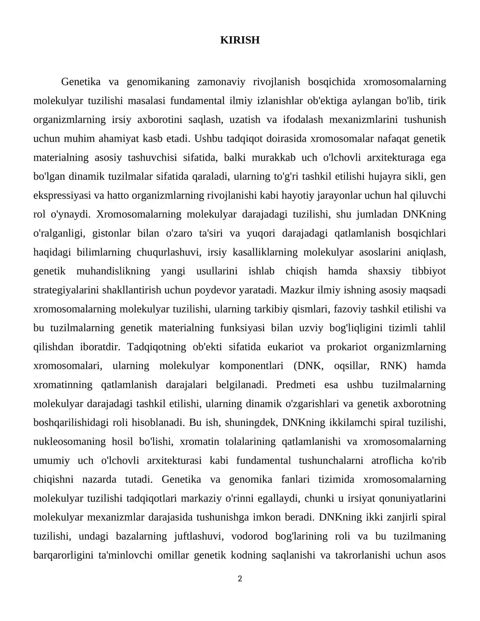 Xromasomalarning molekulyar tuzilishi 3